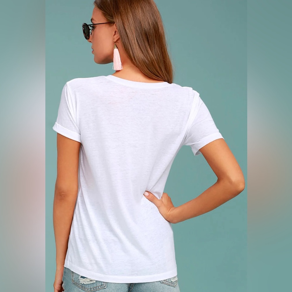 Chaser White Coconuts Tee Shirt Top Small NWOT - Picture 2 of 3
